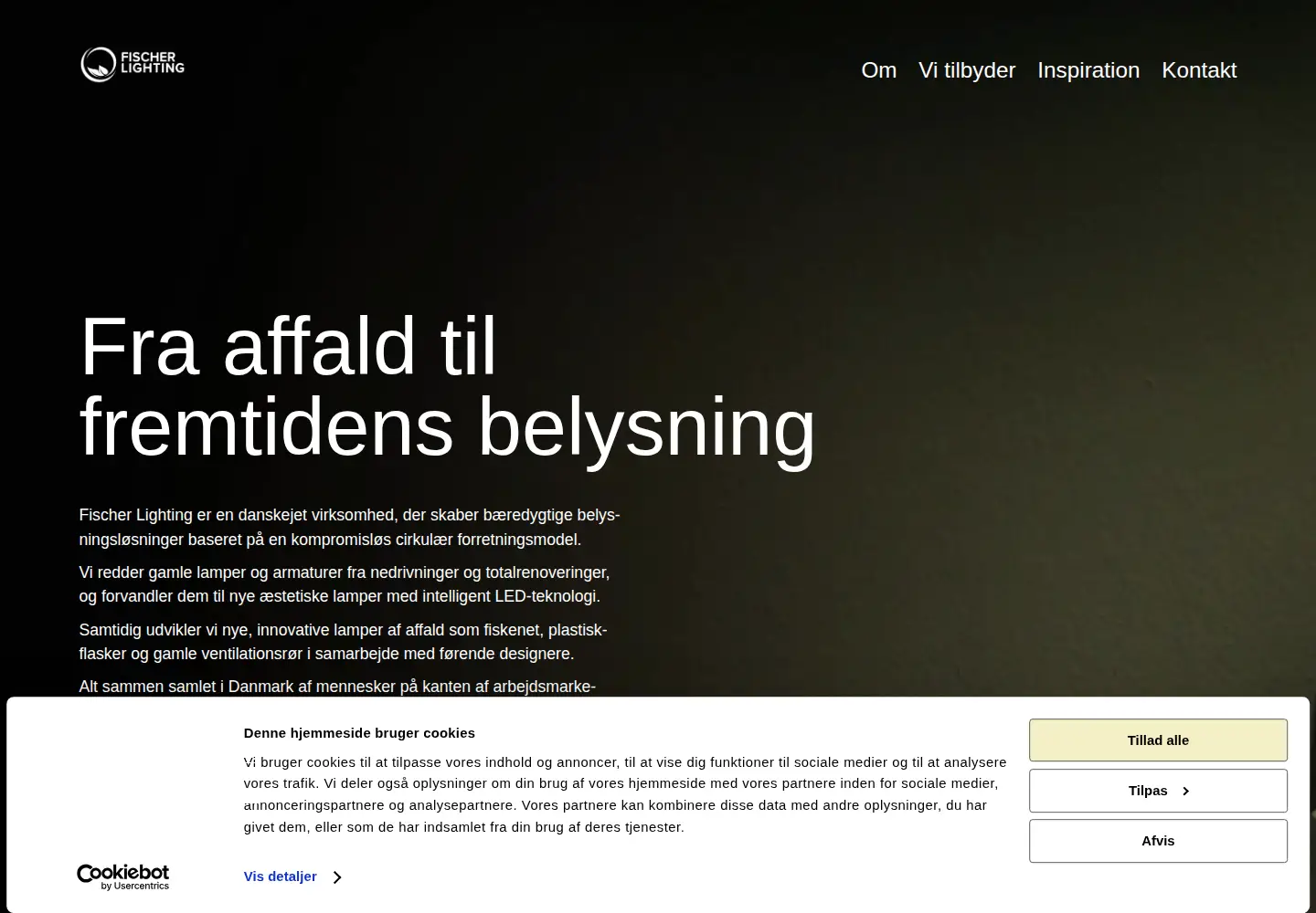 Screenshot of fischer-lighting.com