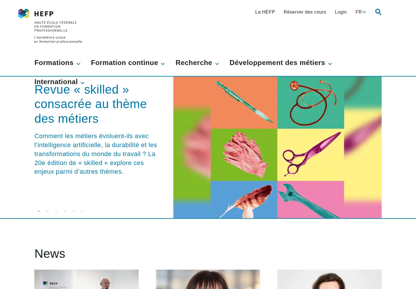 Screenshot of hefp.swiss