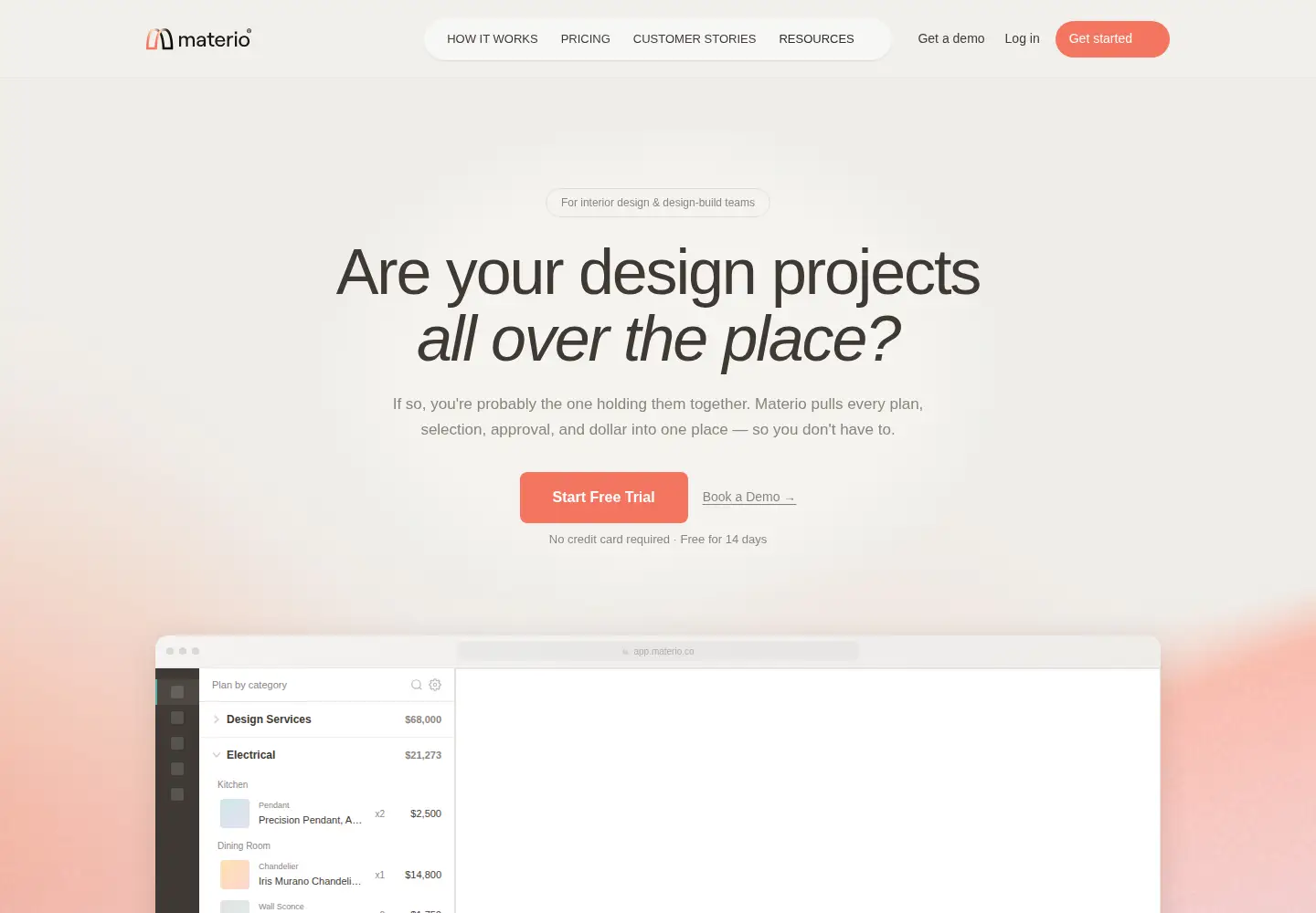 Screenshot of materio.co