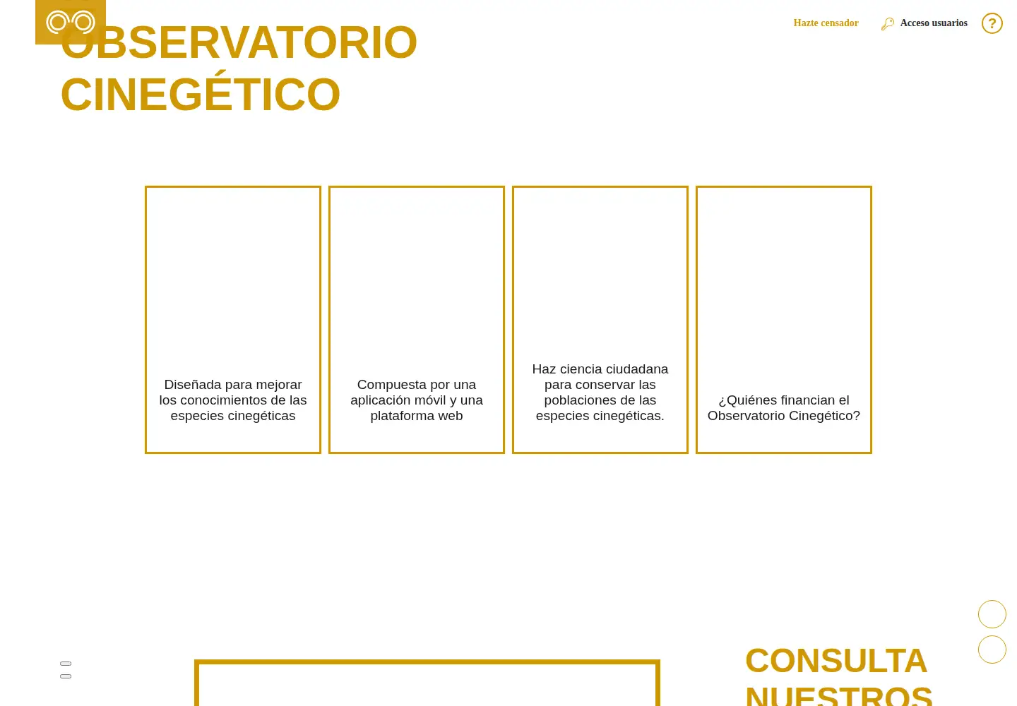 Screenshot of observatoriocinegetico.org