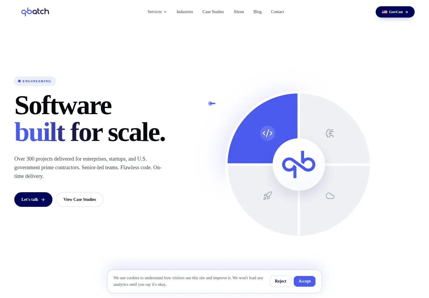 Screenshot of qbatch.com