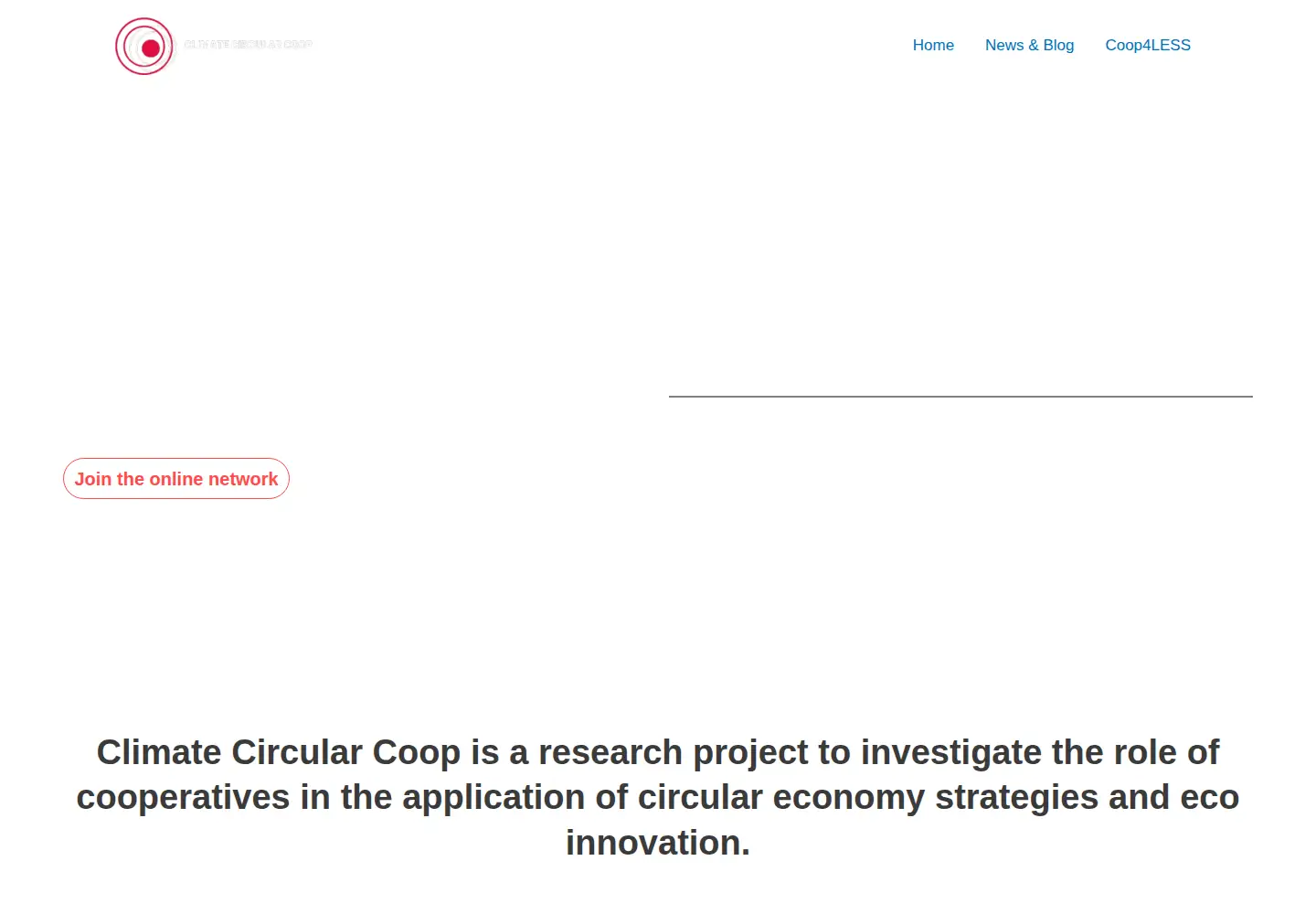 Captured homepage of climatecircularcoop.it in the current scan