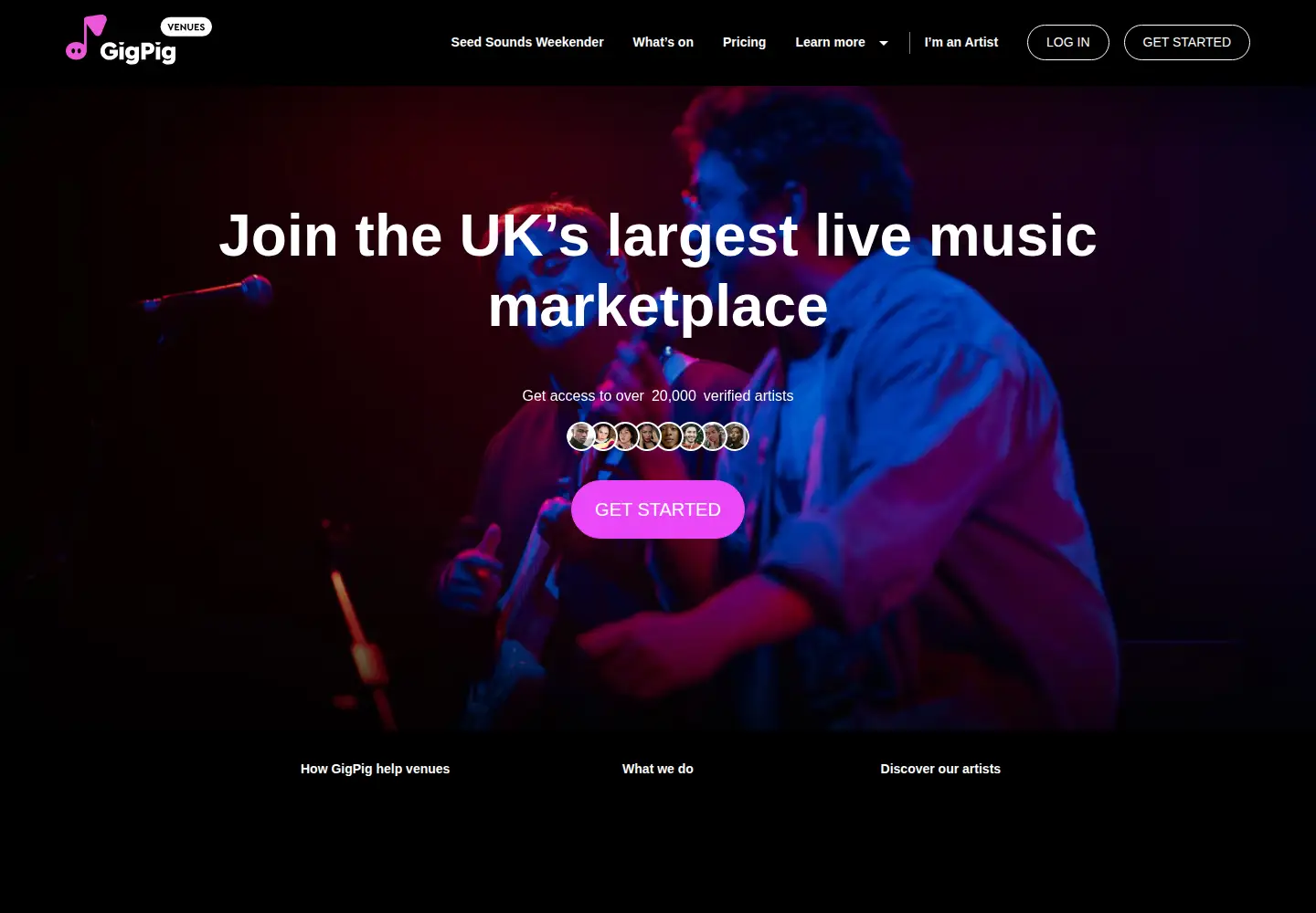 Captured homepage of gigpig.uk in the current scan