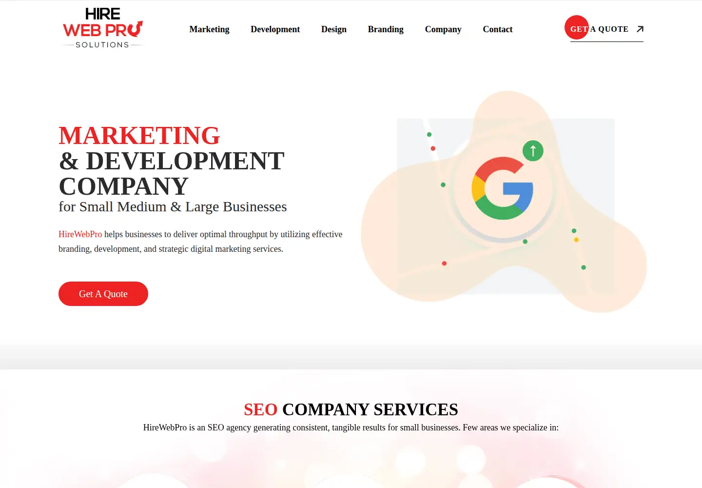 Screenshot of hirewebpro.com