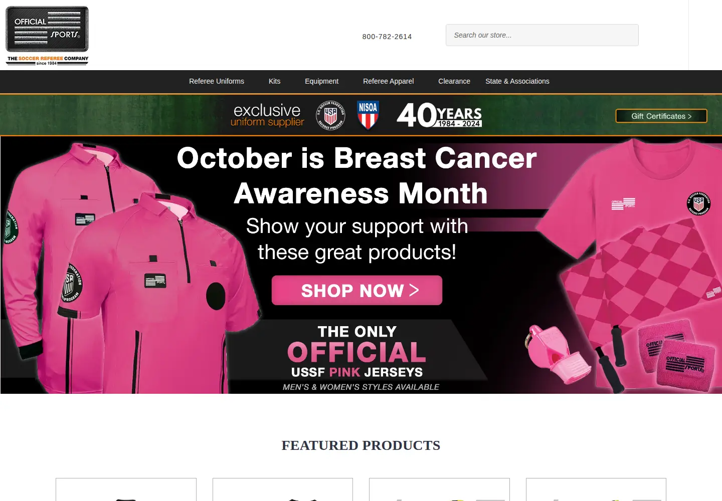 Screenshot of officialsports.com