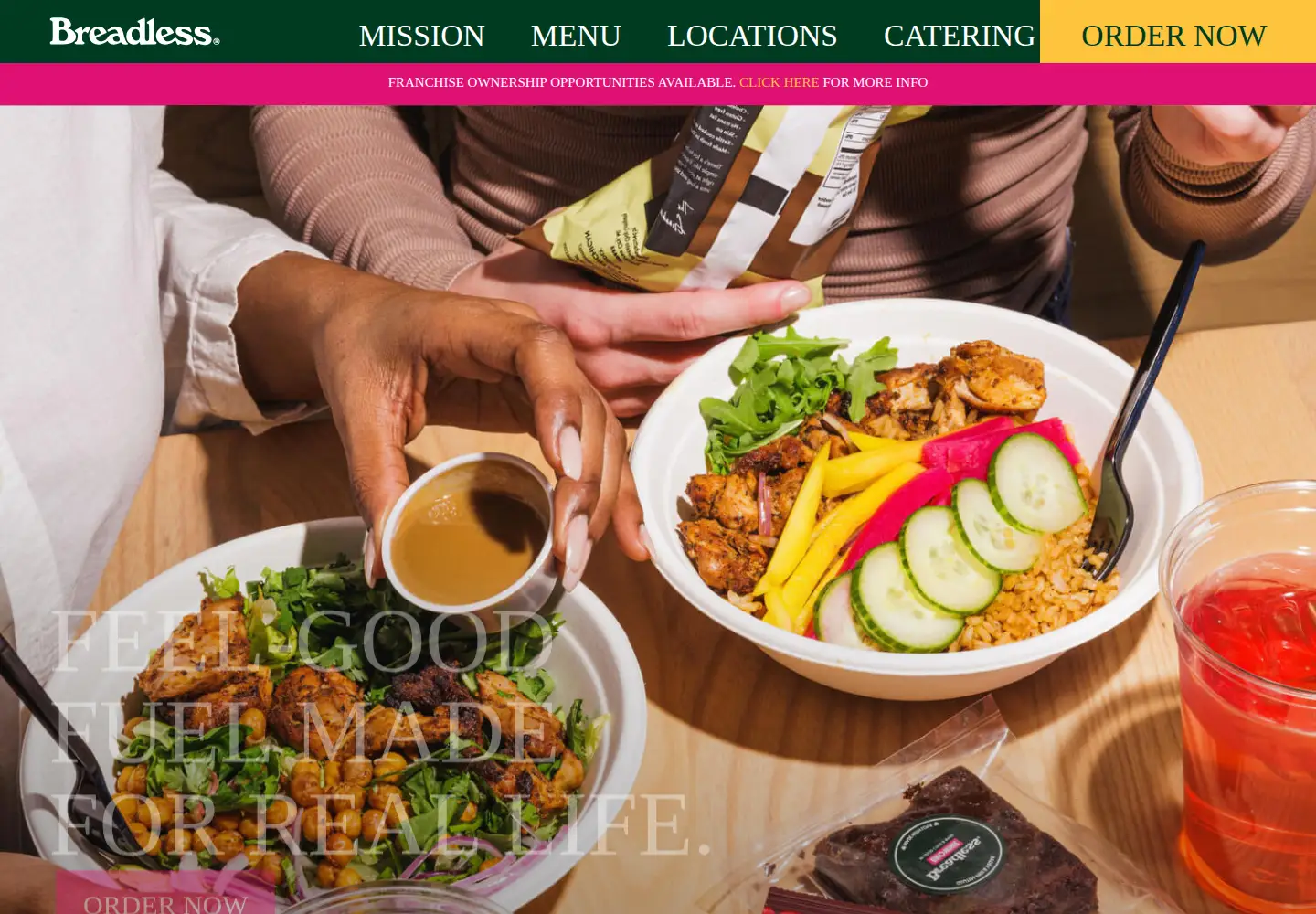 Captured homepage of eatbreadless.com in the current scan
