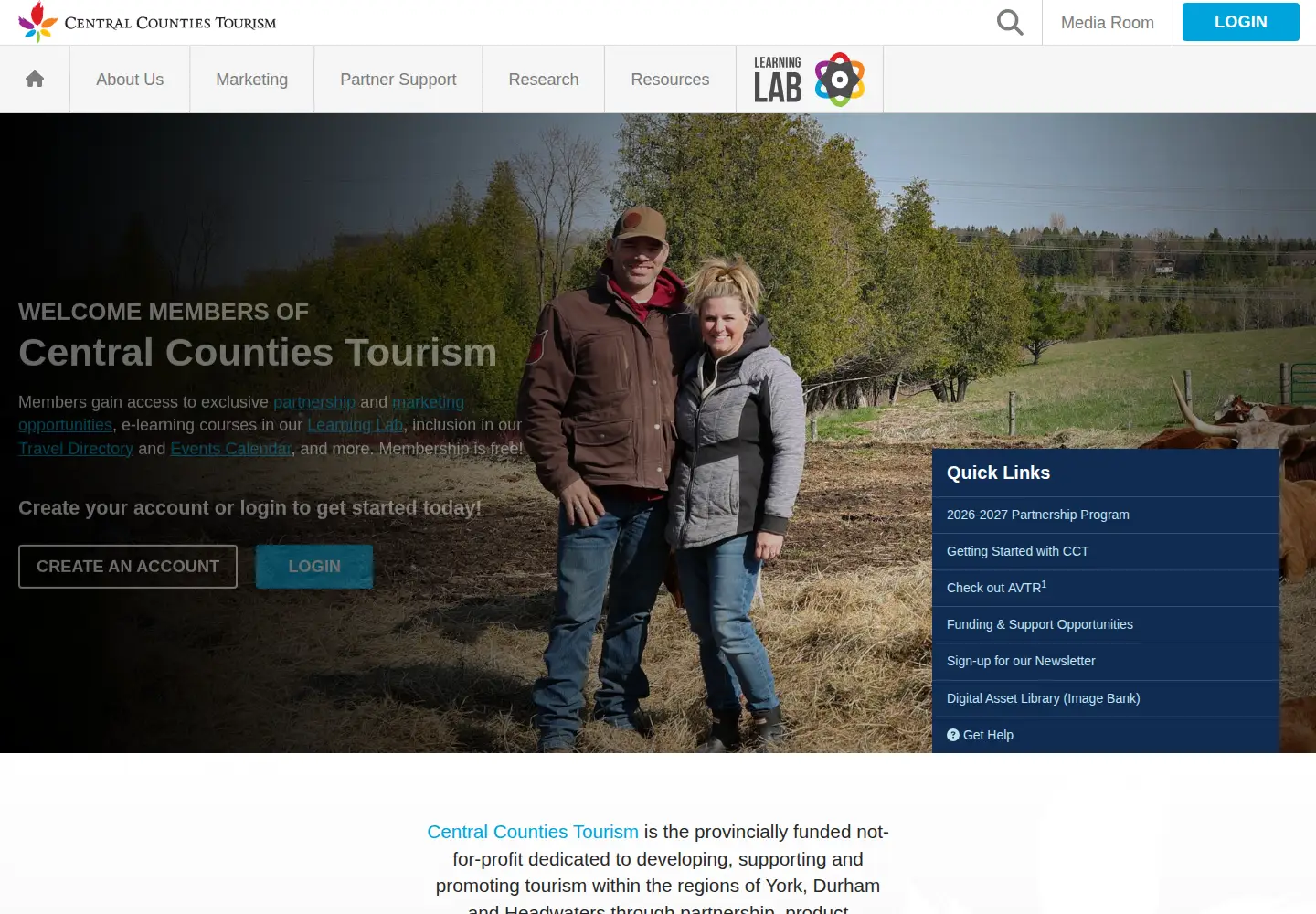 Screenshot of centralcounties.ca