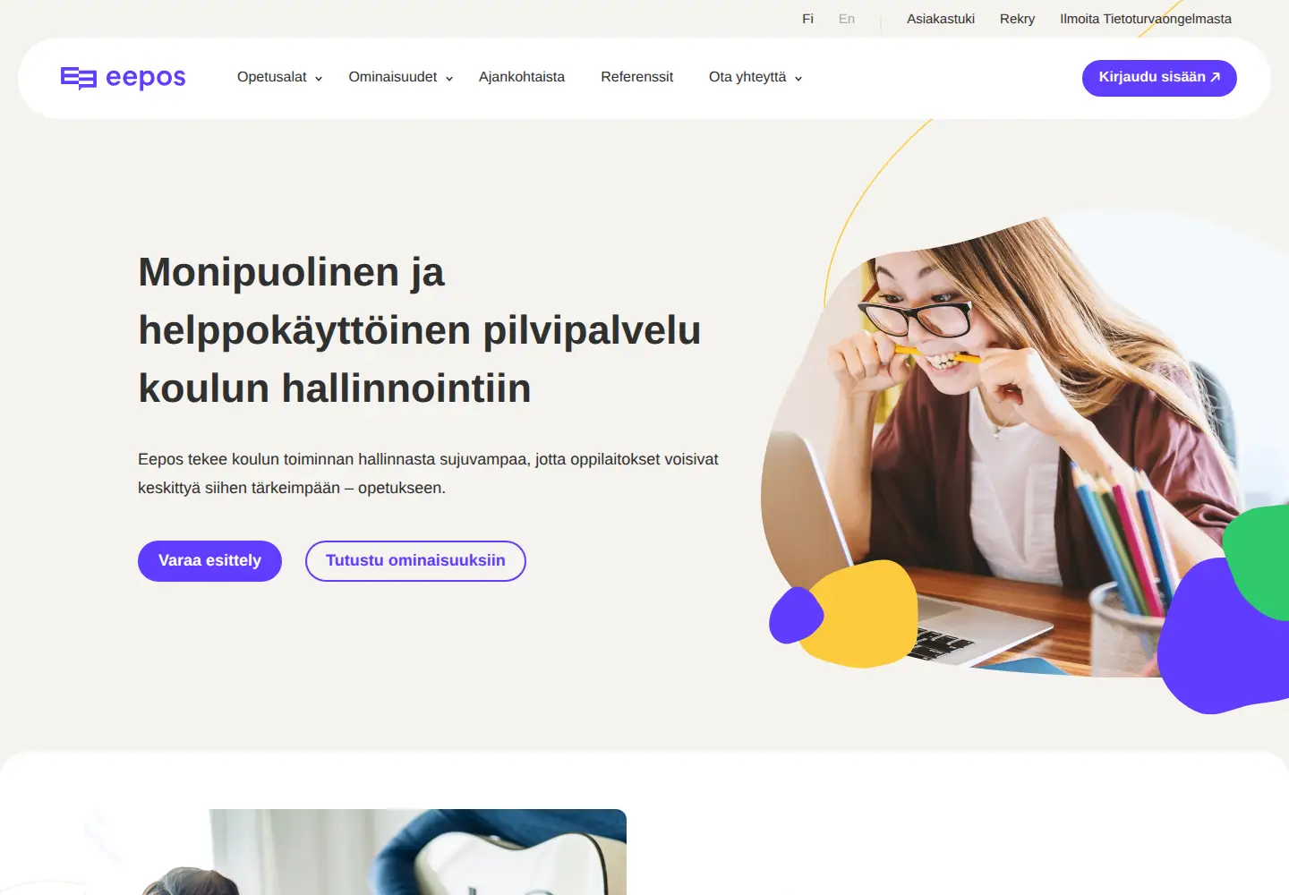 Captured homepage of eepos.fi in the current scan