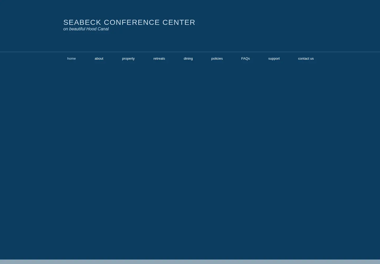 Captured homepage of seabeck.org in the current scan