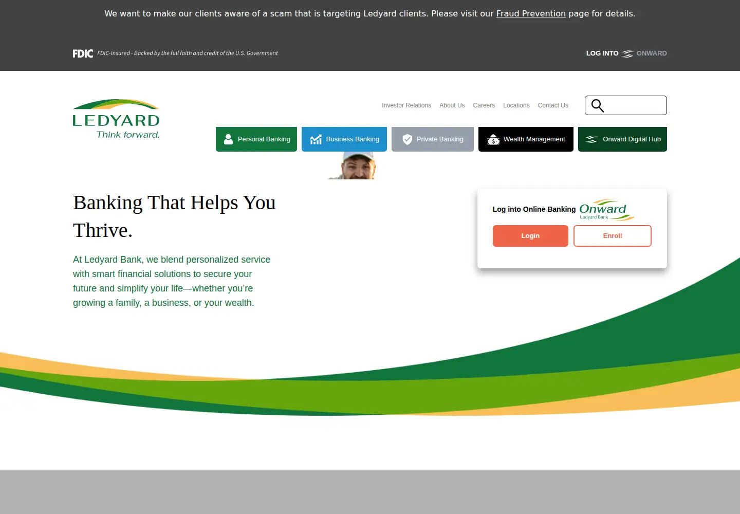 Screenshot of ledyard.bank