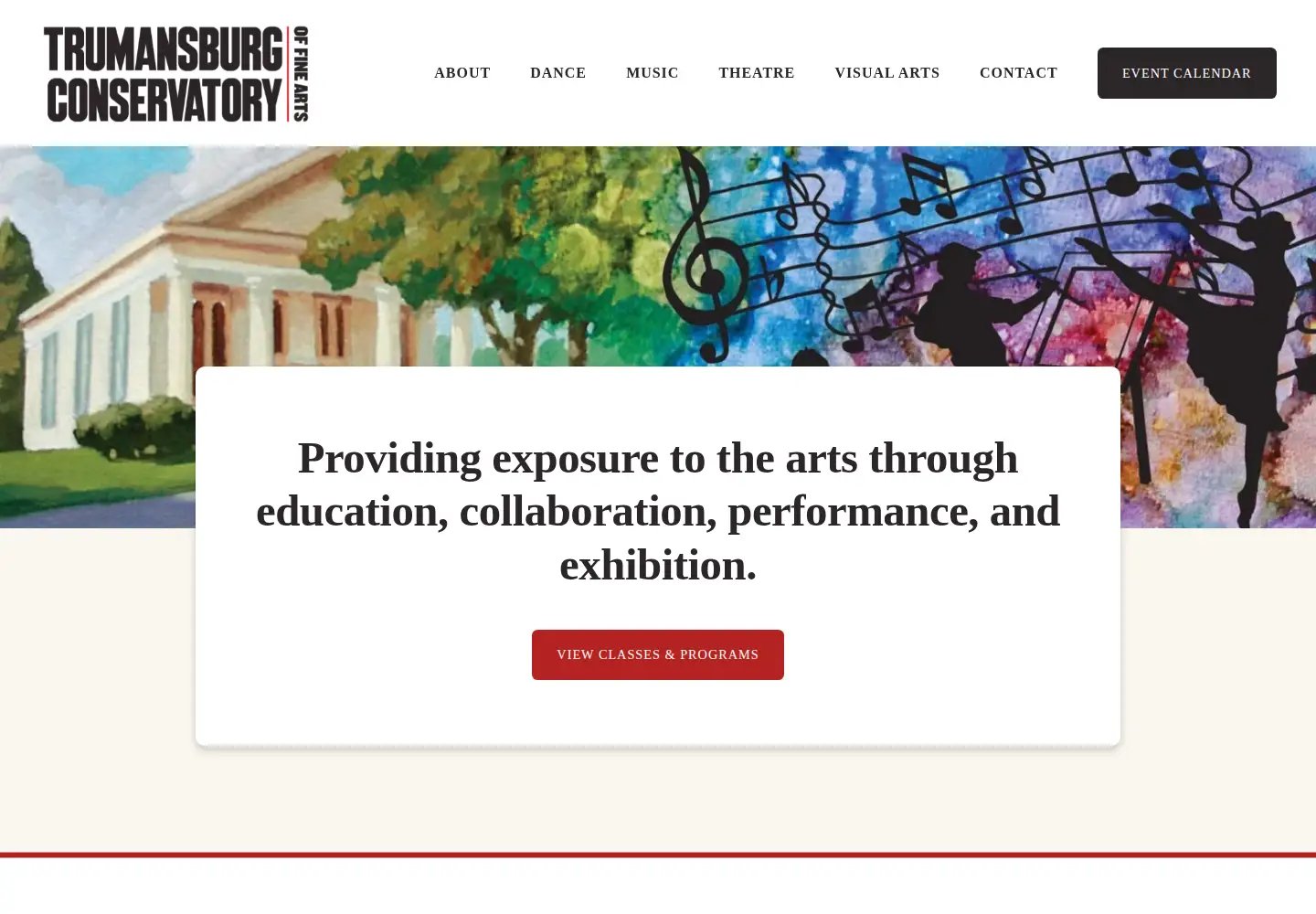 Captured homepage of tburgconservatory.org in the current scan