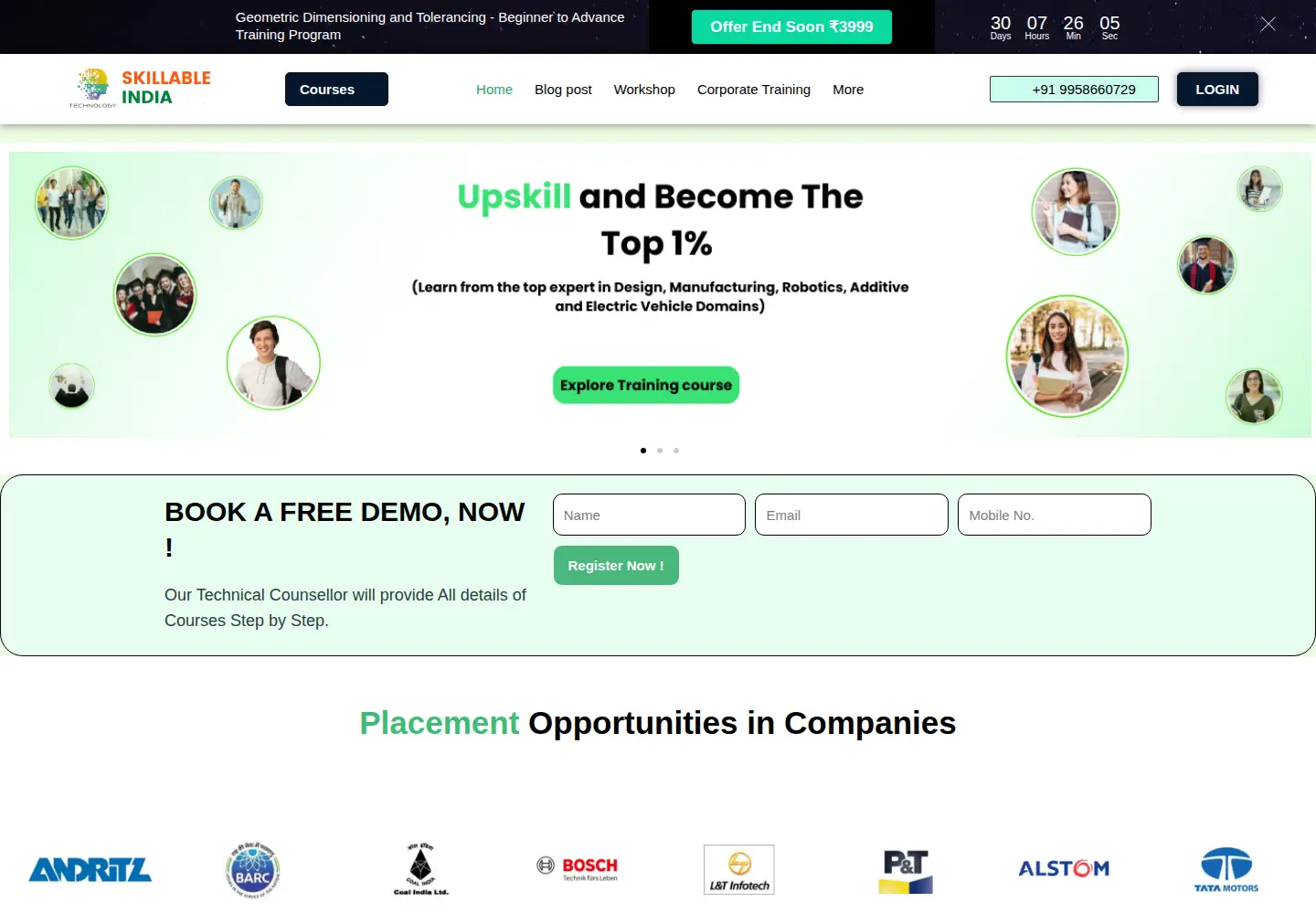 Screenshot of skillableindia.com