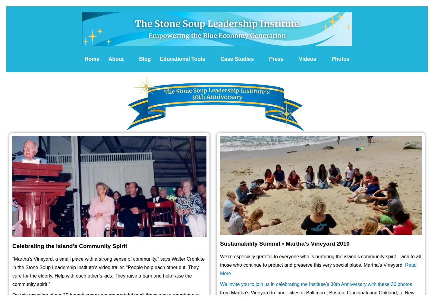 Screenshot of stonesoupleadership.org