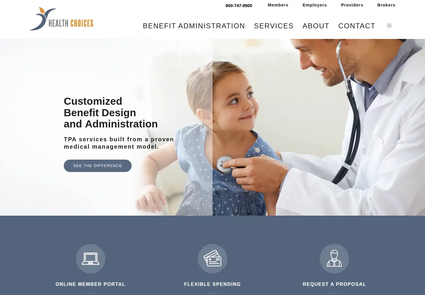 Screenshot of healthchoicesplans.com