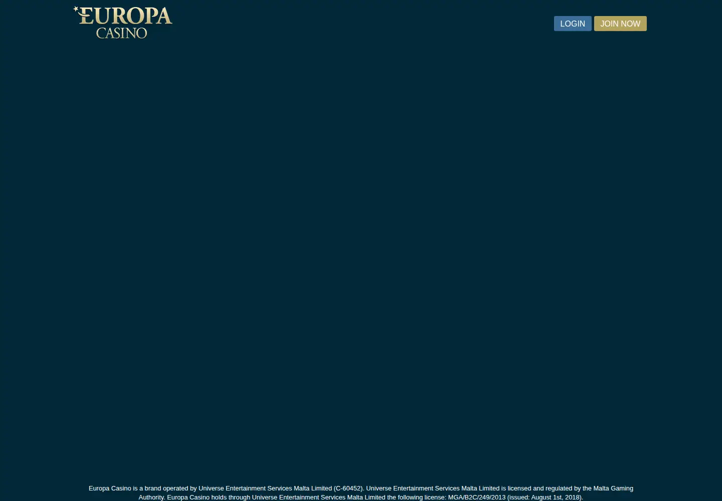 Screenshot of casino-europa.eu