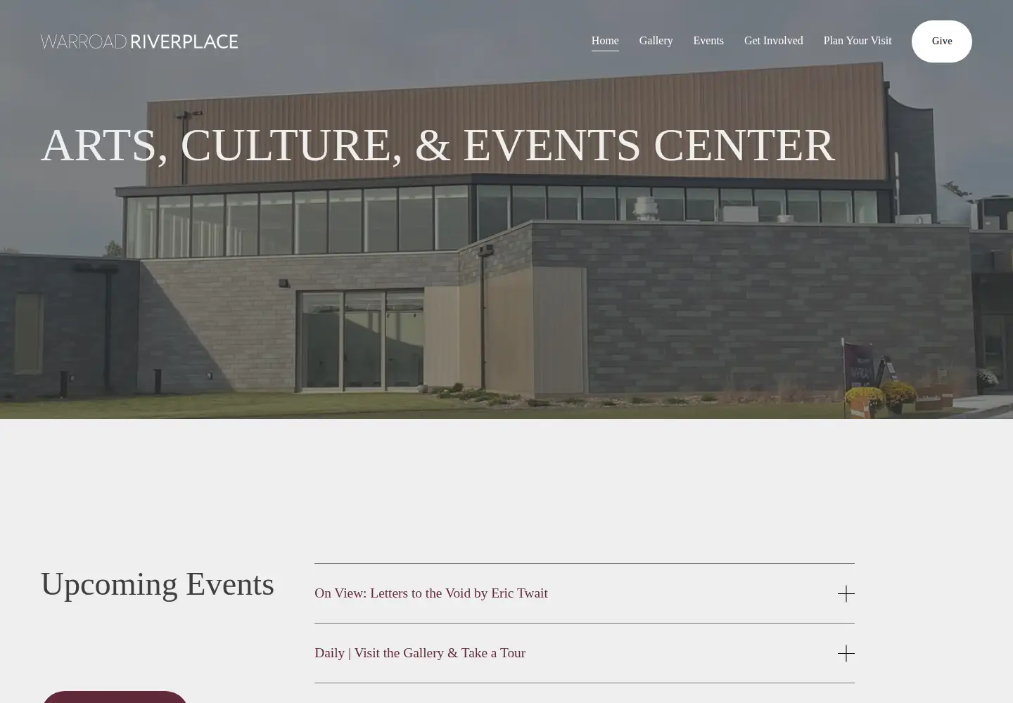 Captured homepage of warroadriverplace.org in the current scan