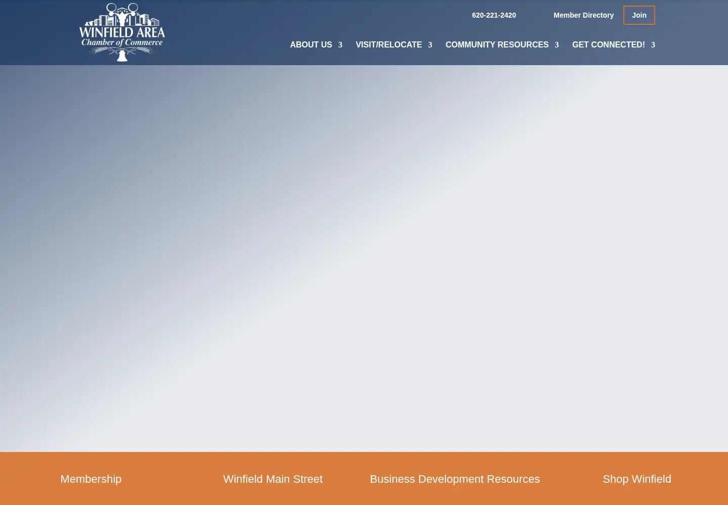 Captured homepage of winfieldchamber.org in the current scan