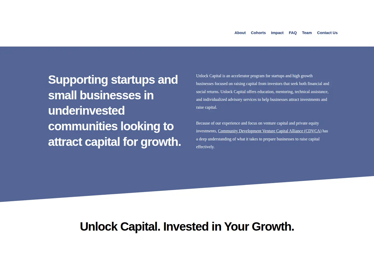 Screenshot of unlockcapital.org