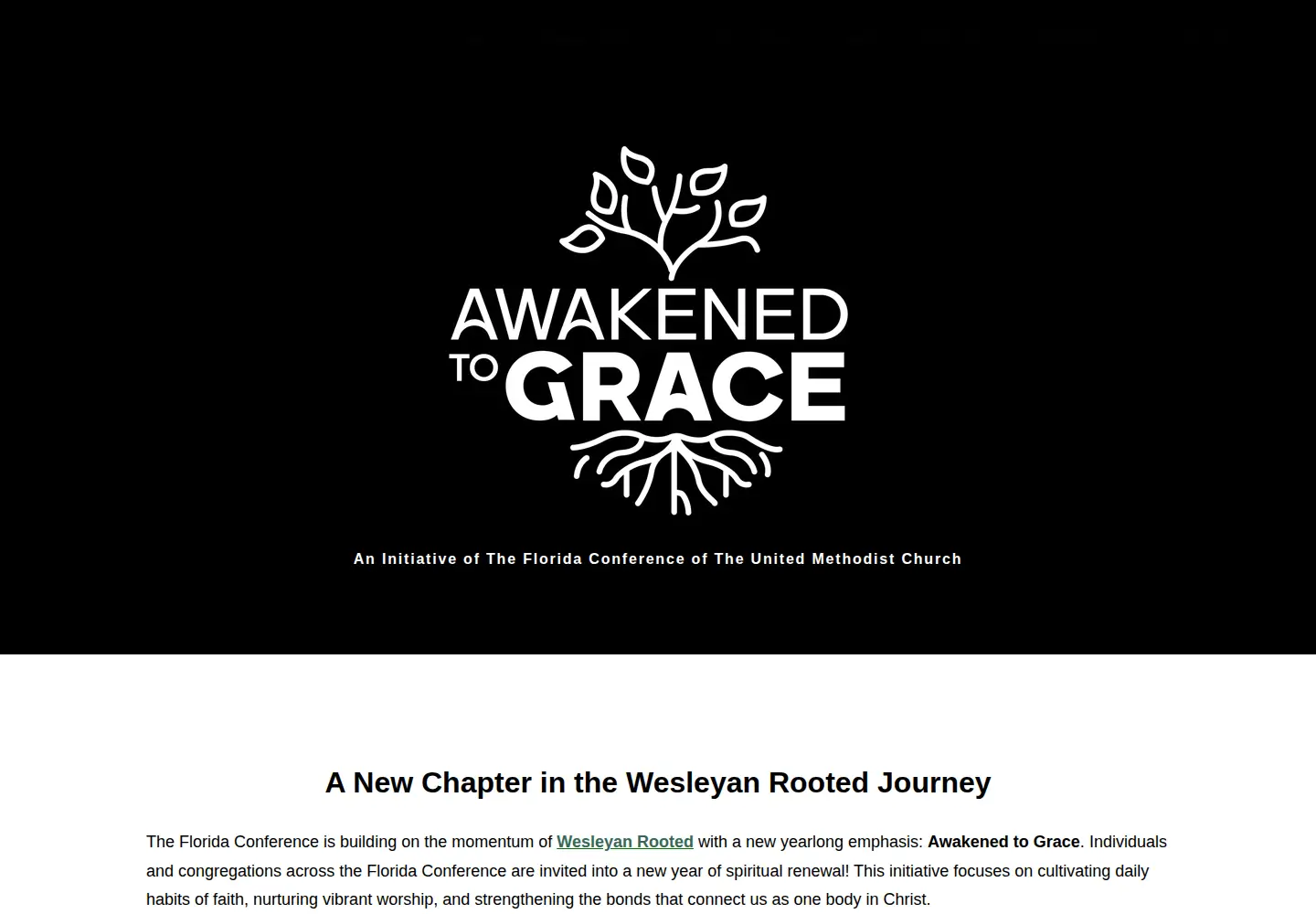 Screenshot of wesleyanrooted.org