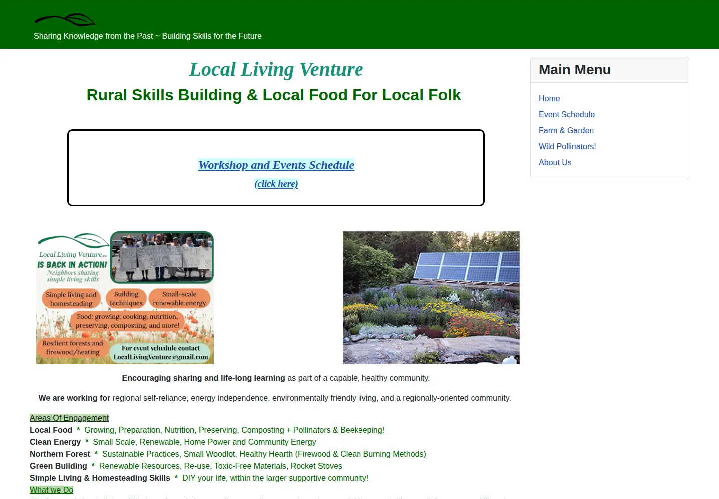 Screenshot of locallivingventure.org