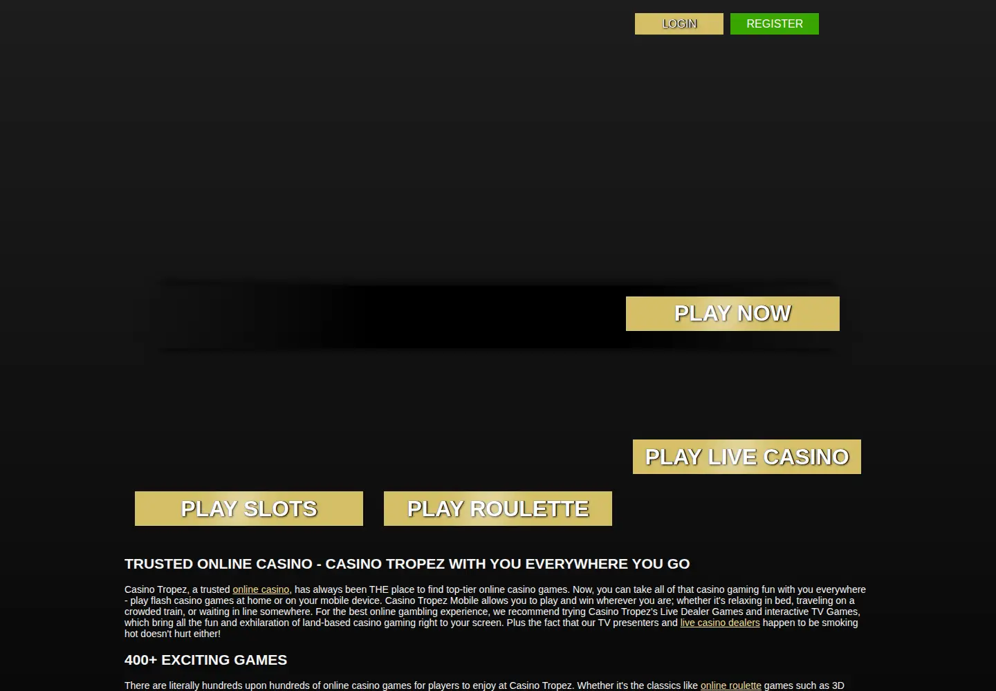 Screenshot of casino-tropez.eu