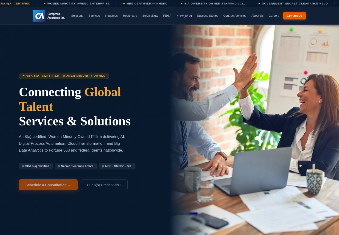 Screenshot of comptechassoc.com