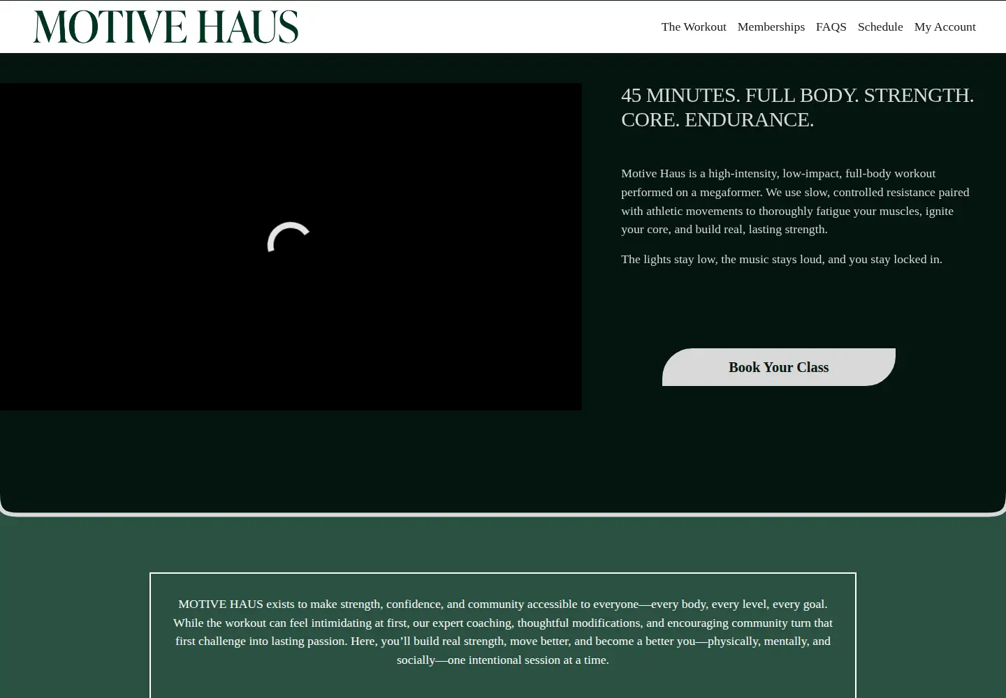 Captured homepage of themotivehaus.com in the current scan