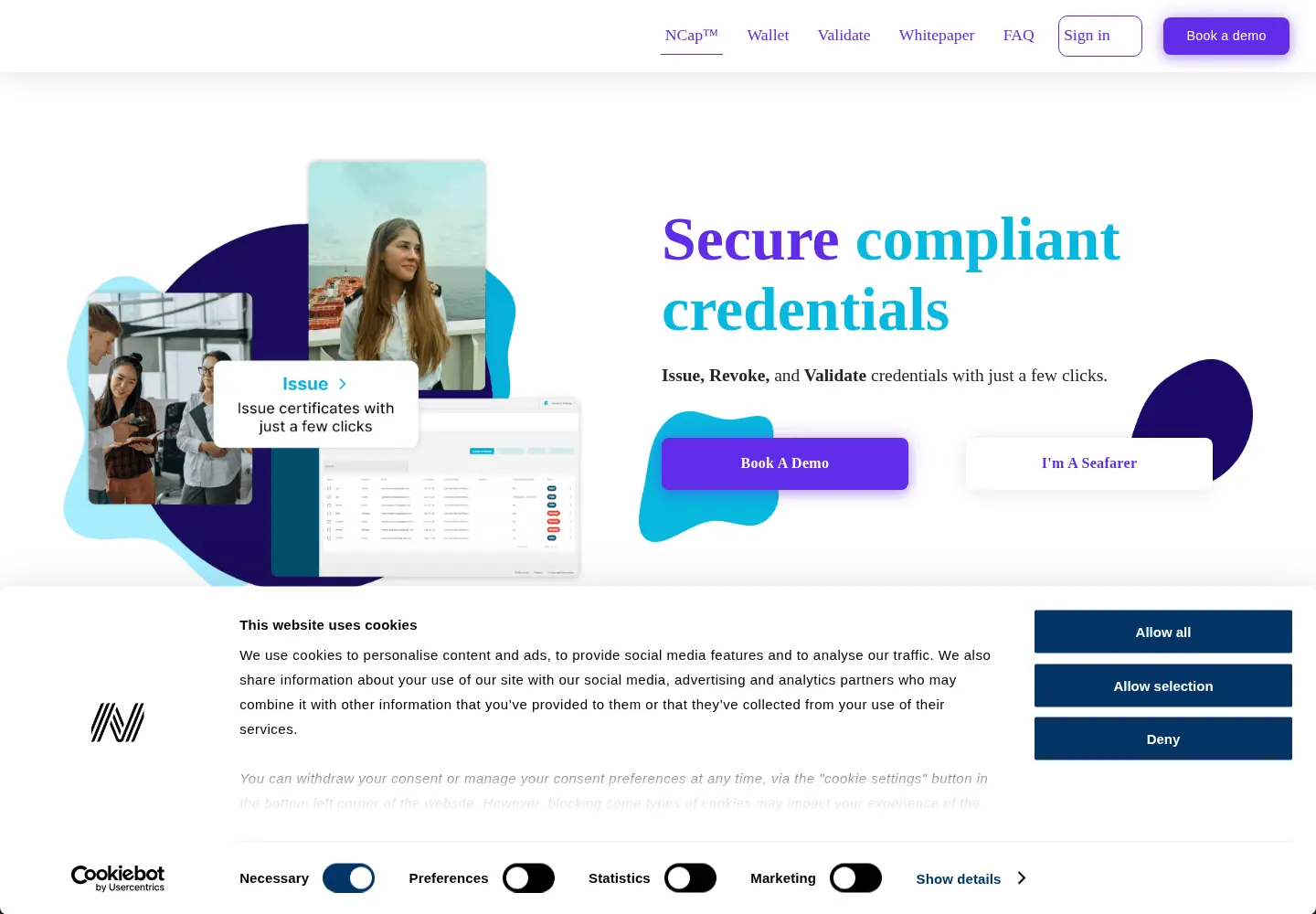 Captured homepage of n-cap.net in the current scan