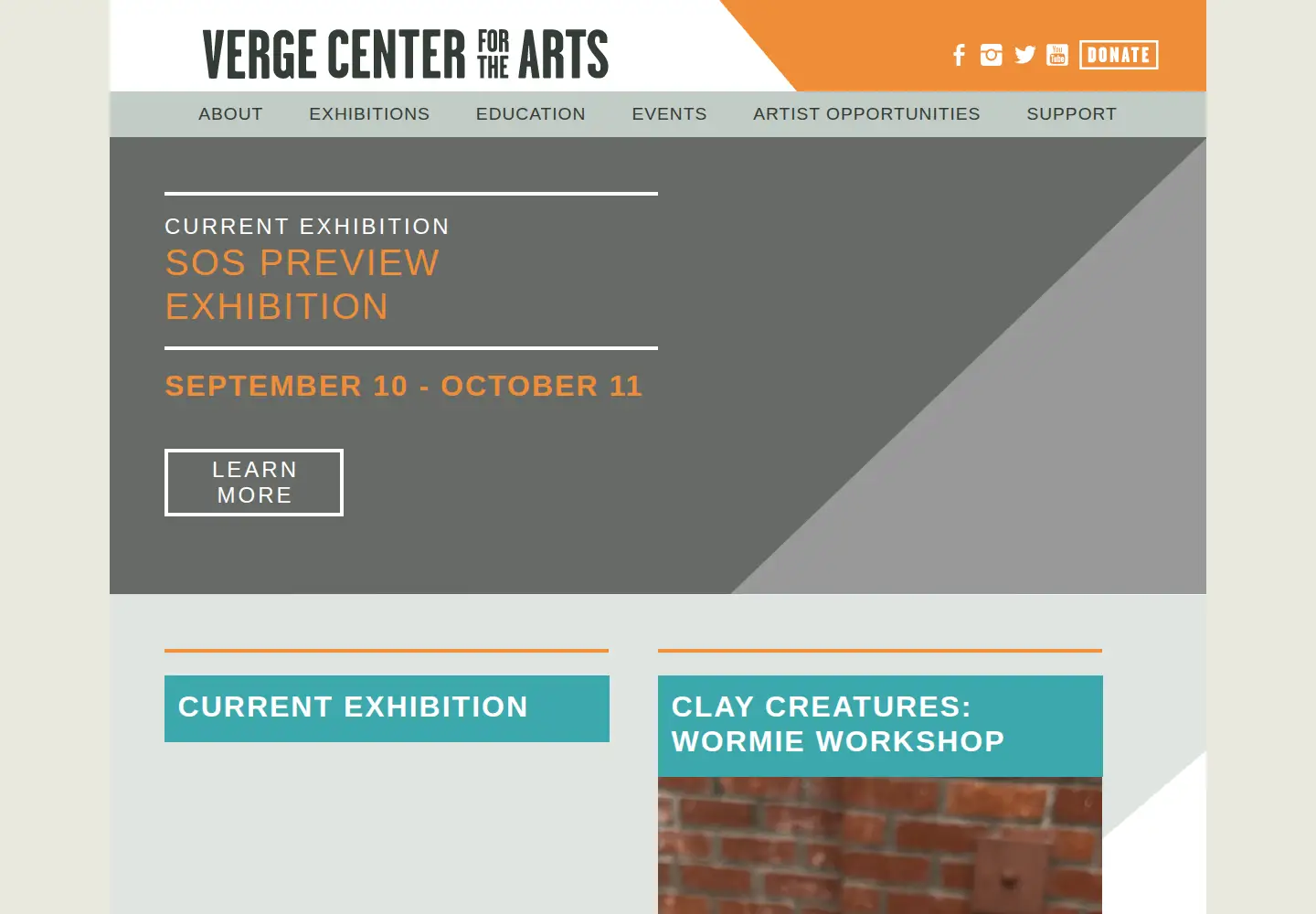 Screenshot of vergecontemporary.org