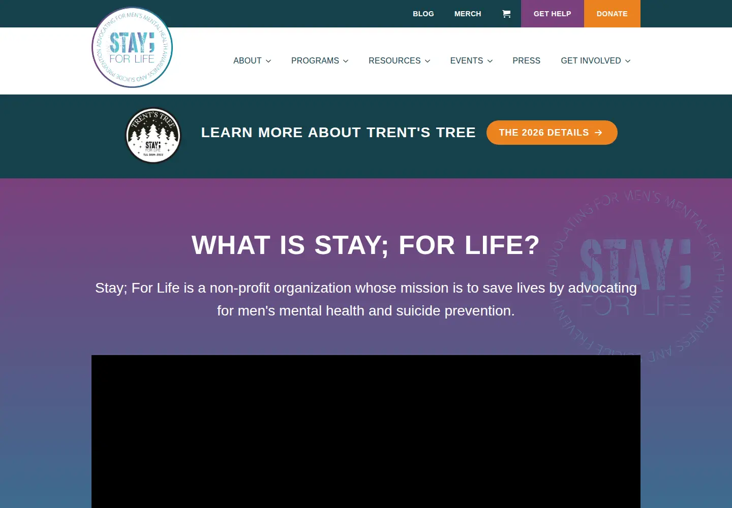 Screenshot of stayforlife.org