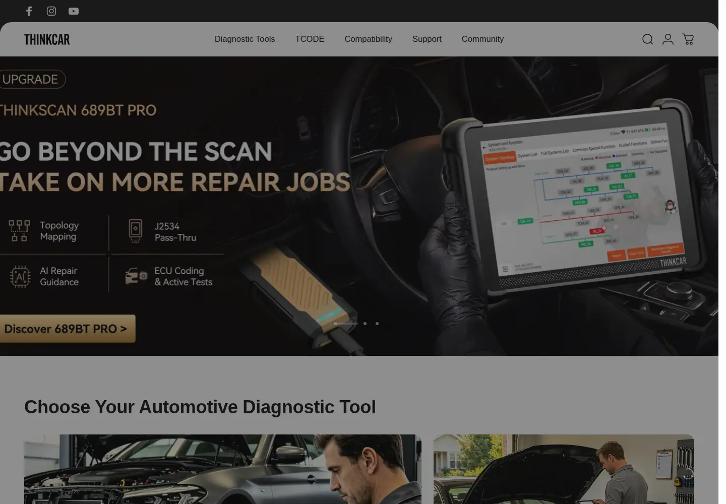 Captured homepage of mythinkcar.com in the current scan
