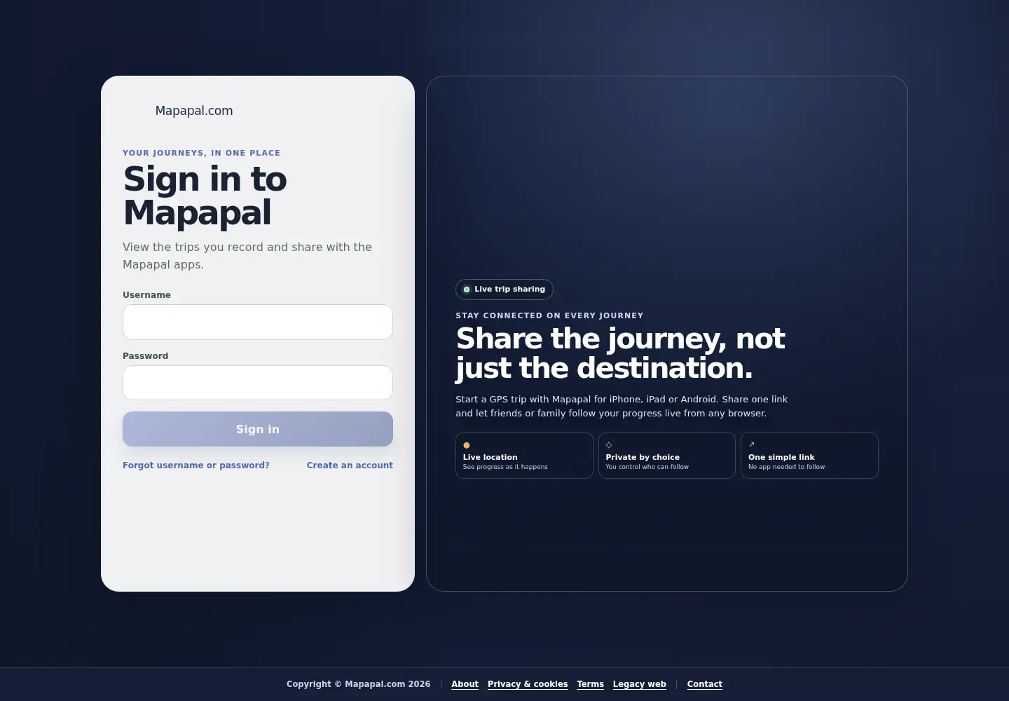 Screenshot of mapapal.com