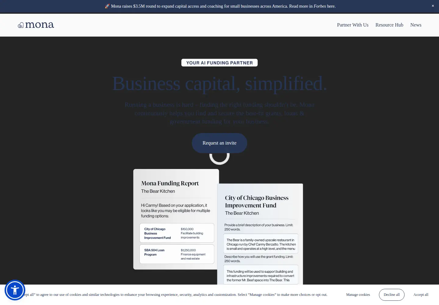 Screenshot of mona-ventures.com