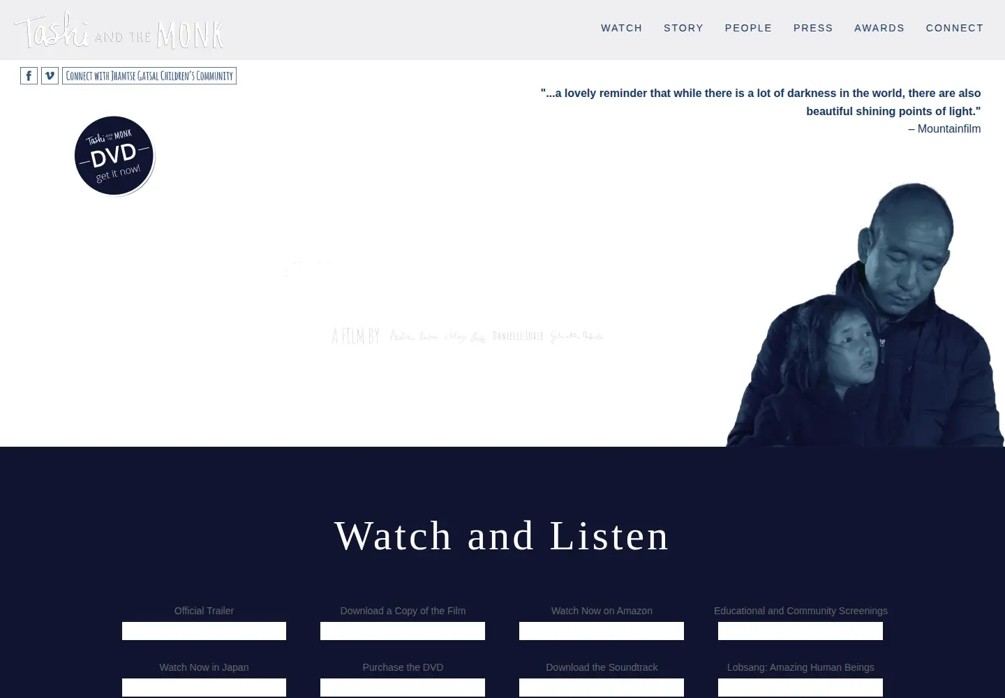 Screenshot of tashiandthemonk.com