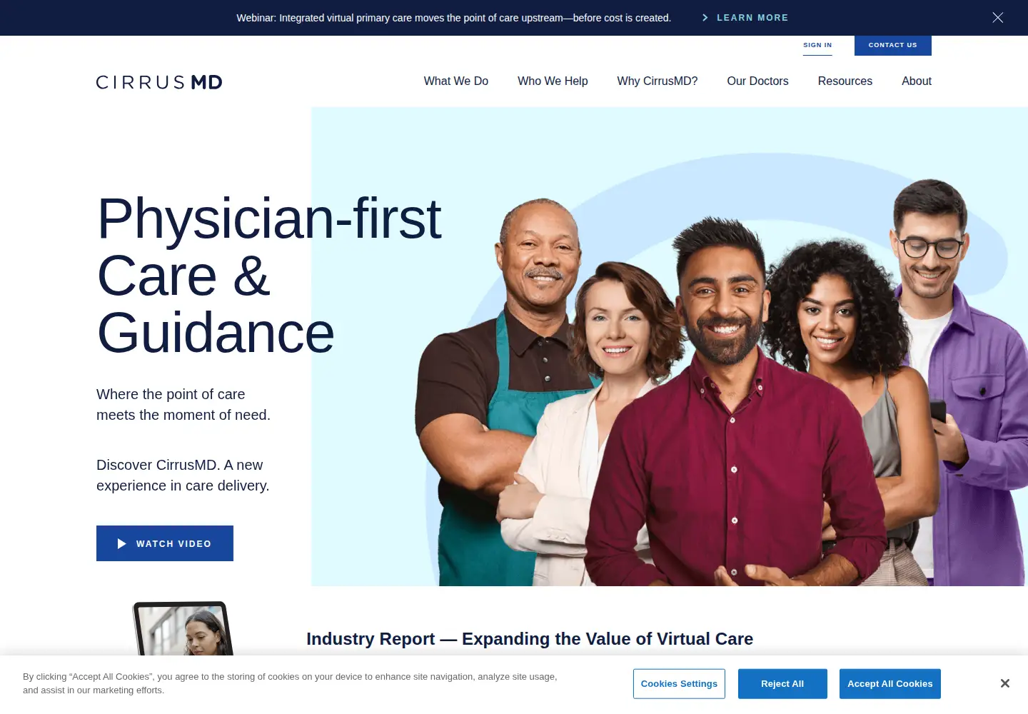 Screenshot of cirrusmd.com