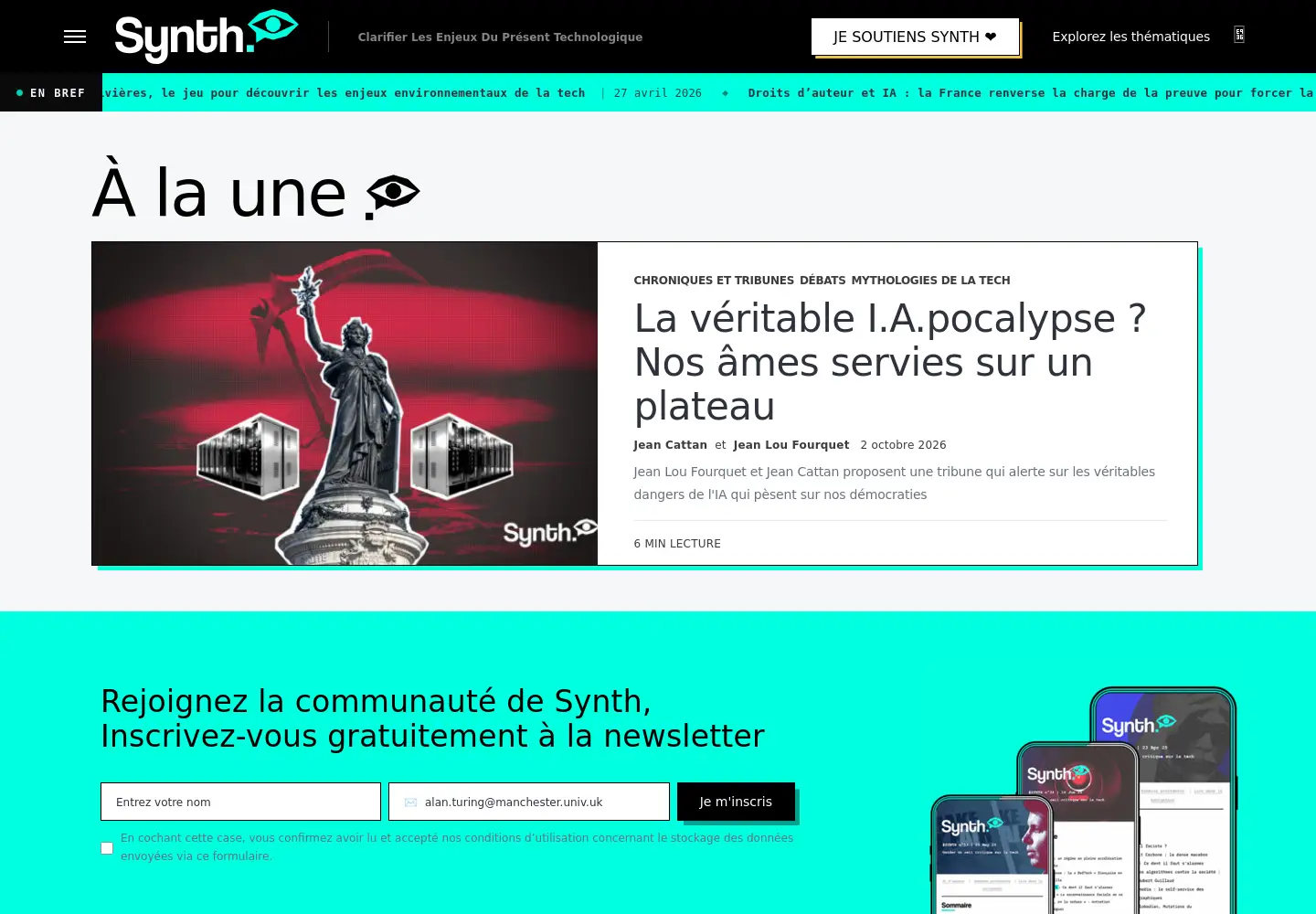 Screenshot of synthmedia.fr