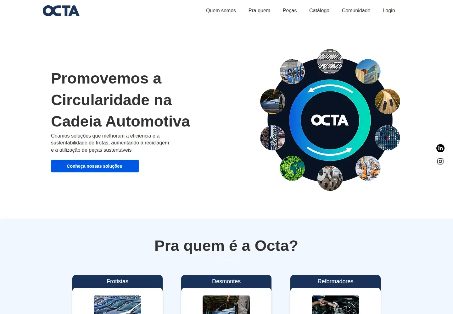Screenshot of octa.com.br