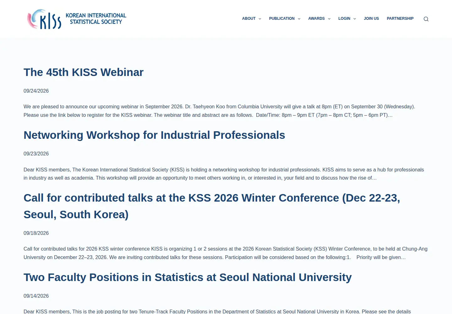 Screenshot of statkiss.org