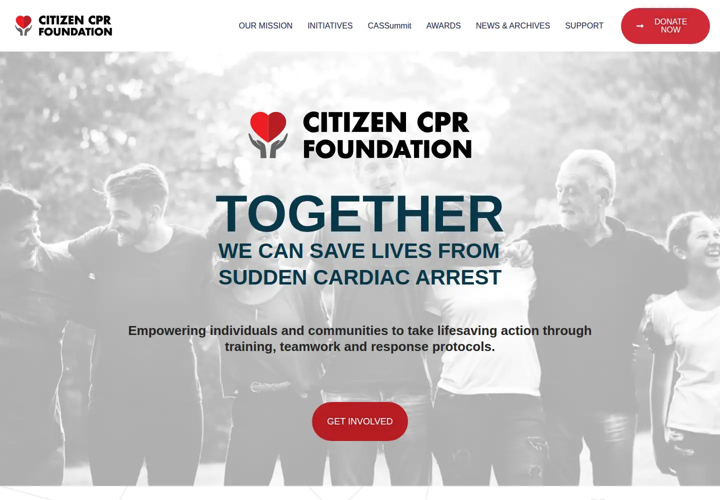 Screenshot of citizencpr.org