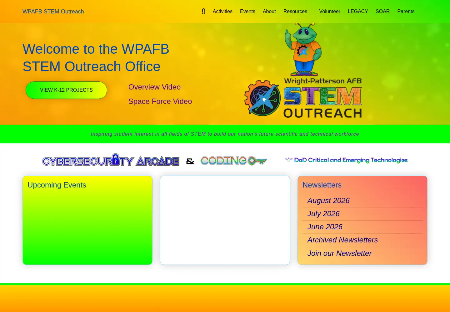 Captured homepage of wpafbstem.com in the current scan