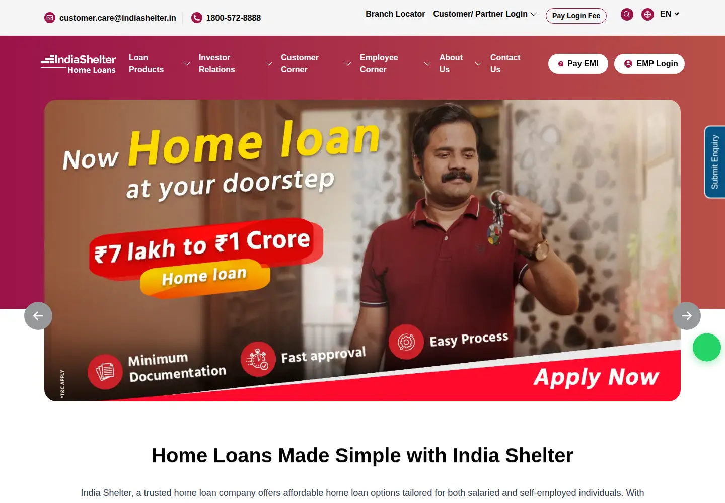 Screenshot of indiashelter.in