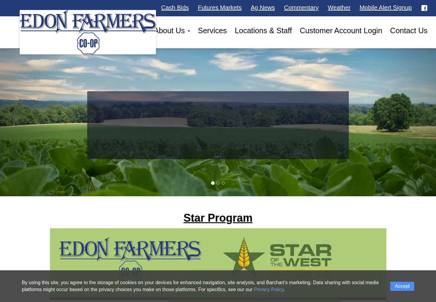 Screenshot of edonfarmerscoop.com