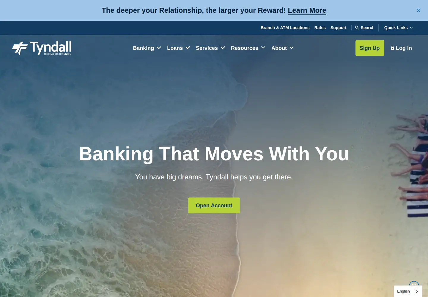 Screenshot of tyndall.org