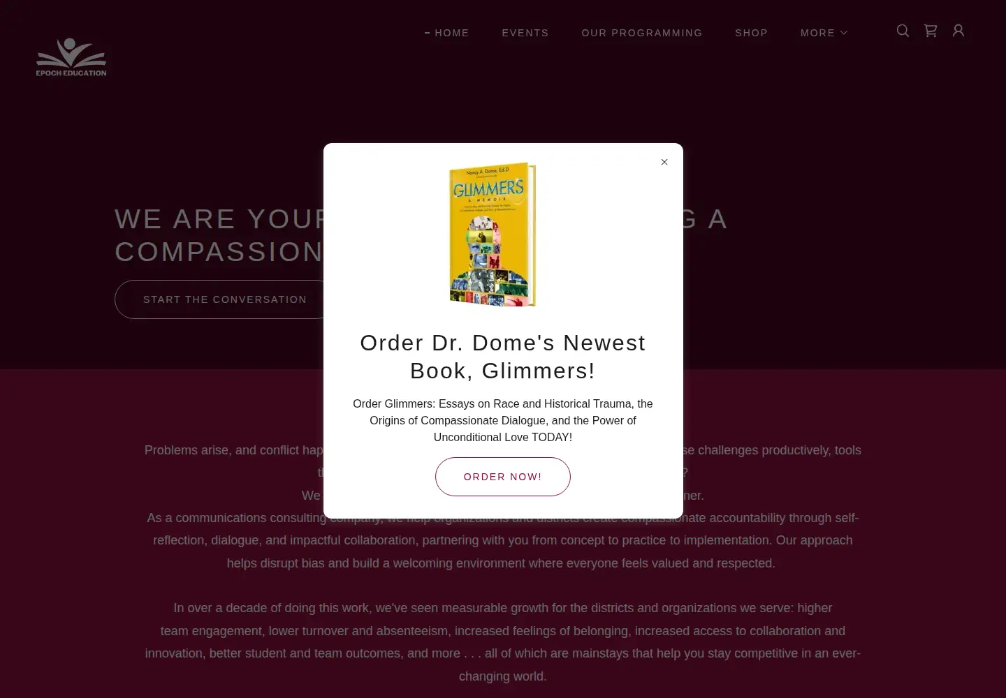 Screenshot of epocheducation.com