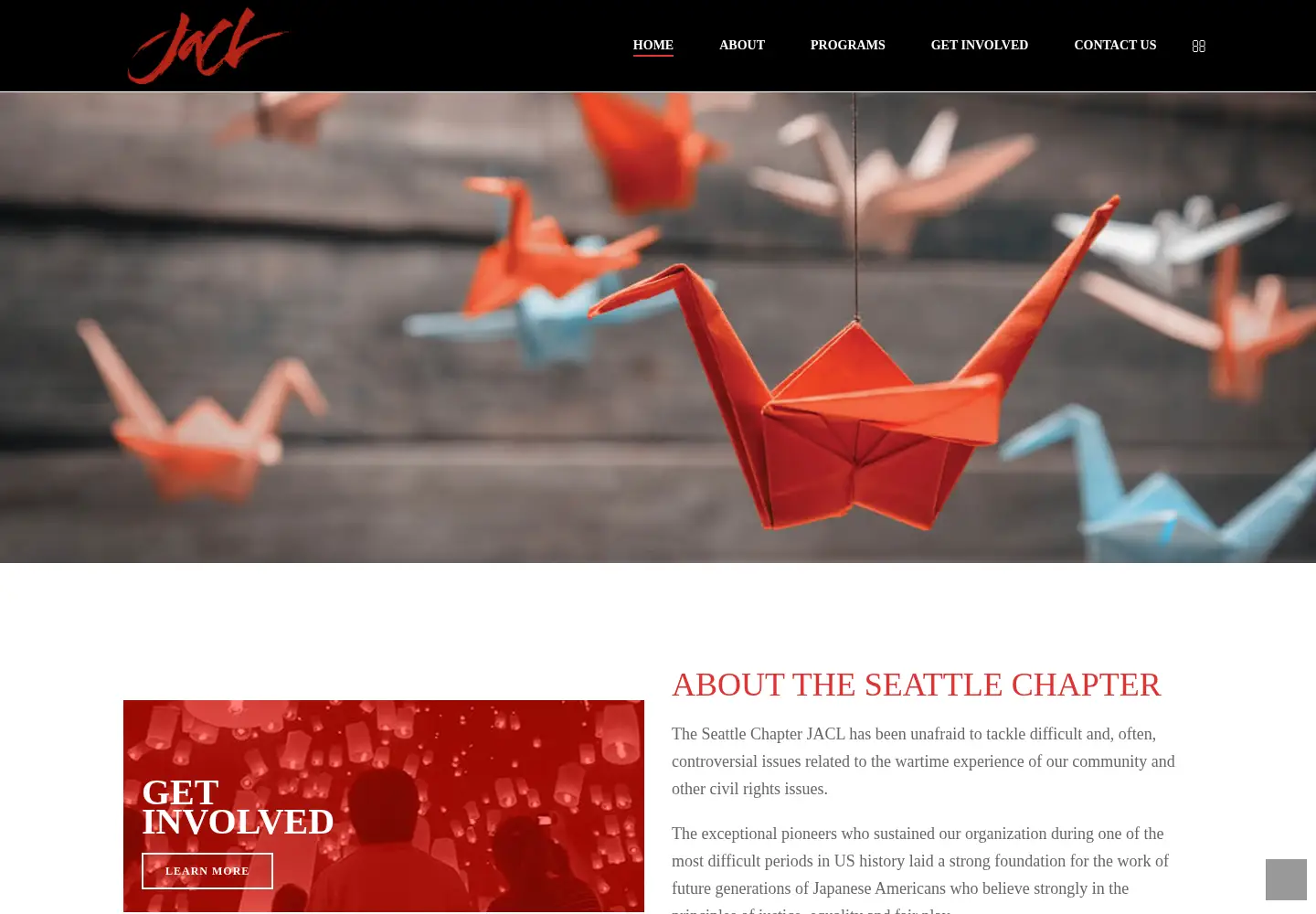 Captured homepage of seattlejacl.org in the current scan