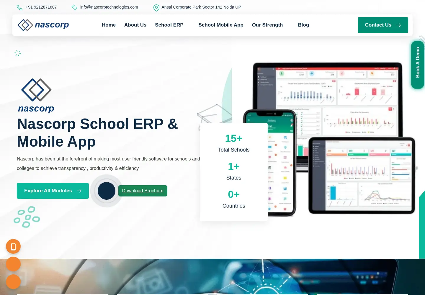 Captured homepage of nascorptechnologies.com in the current scan