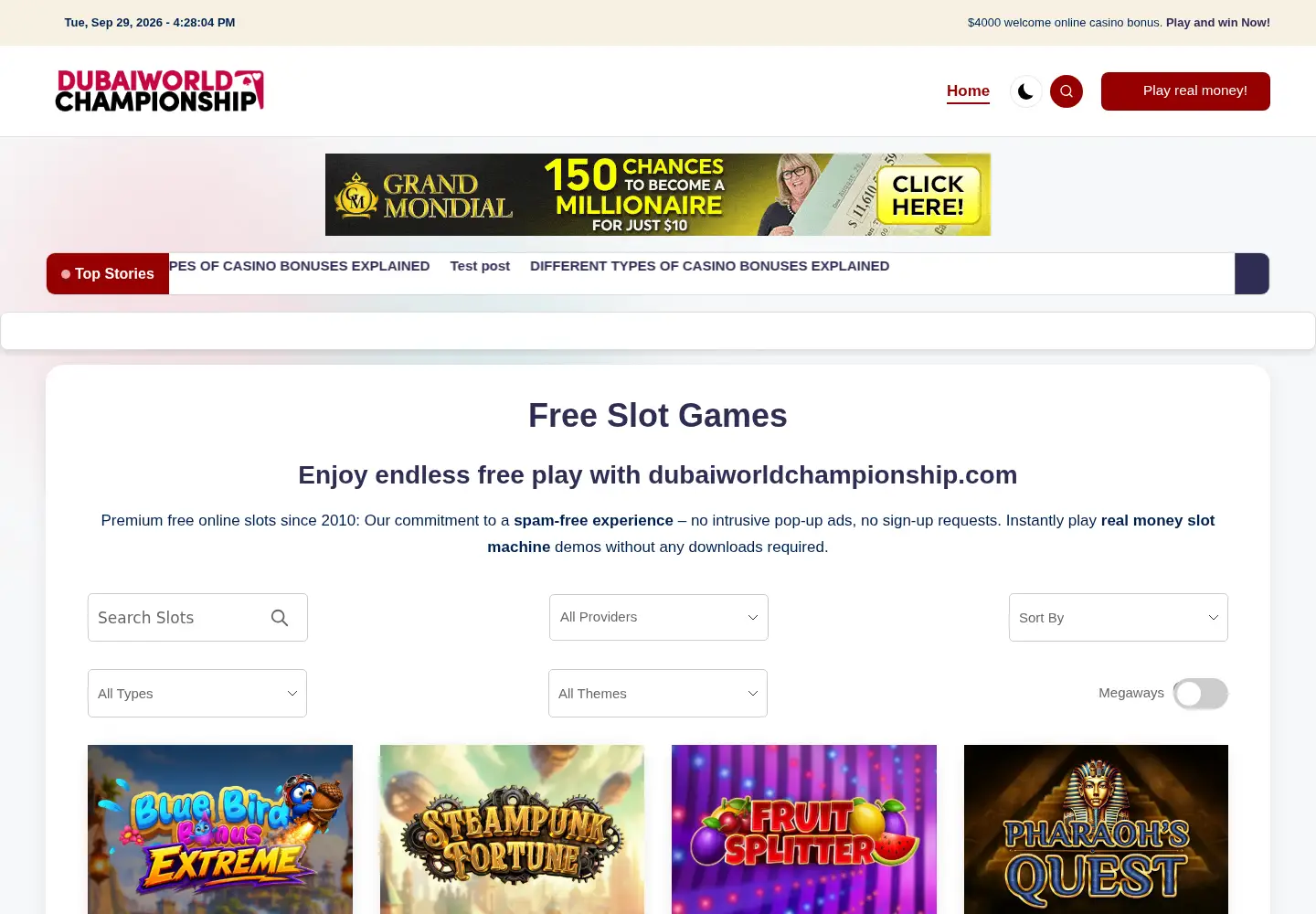 Screenshot of dubaiworldchampionship.com