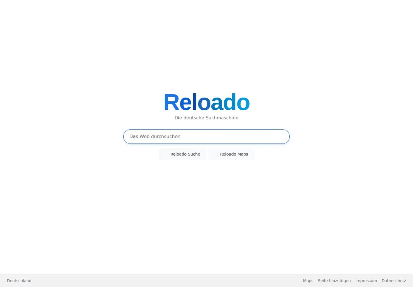 Captured homepage of reloado.com in the current scan