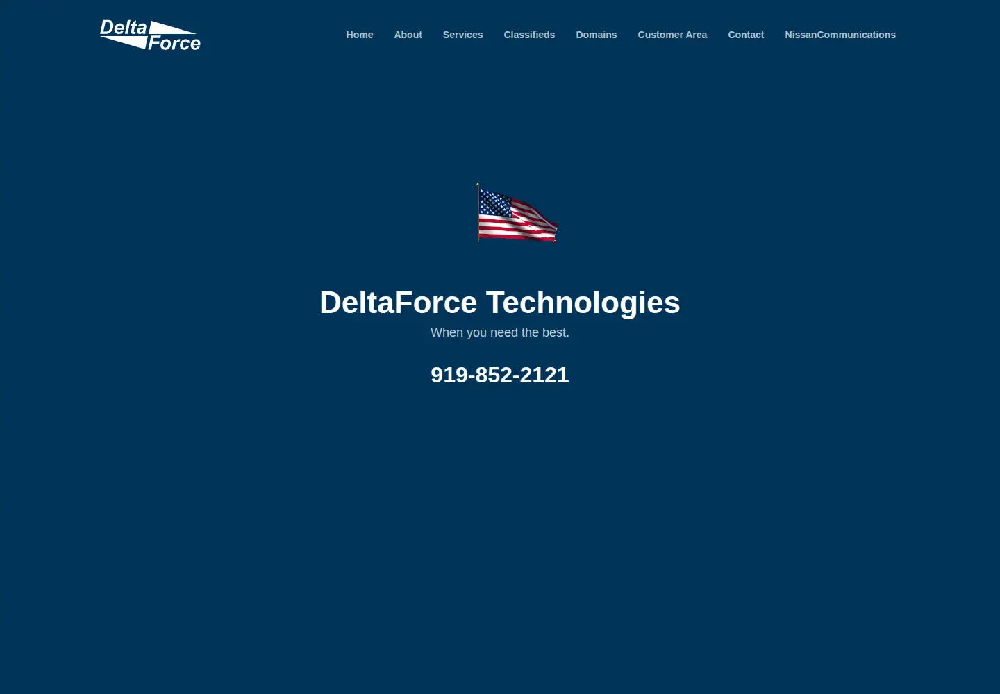 Captured homepage of deltaforce.net in the current scan