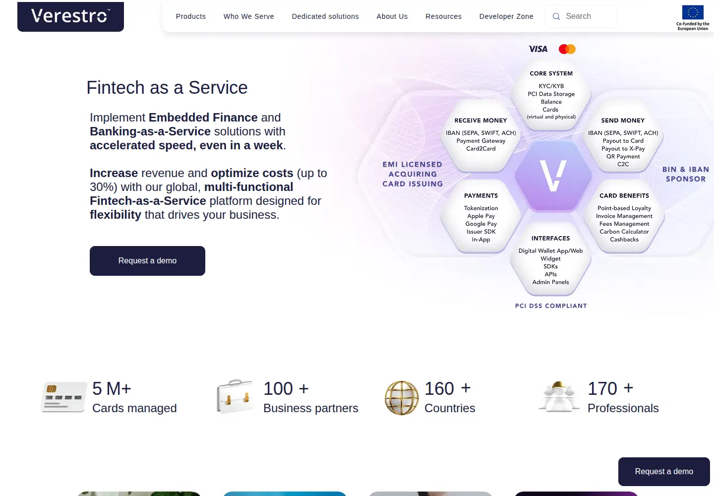 Captured homepage of verestro.com in the current scan